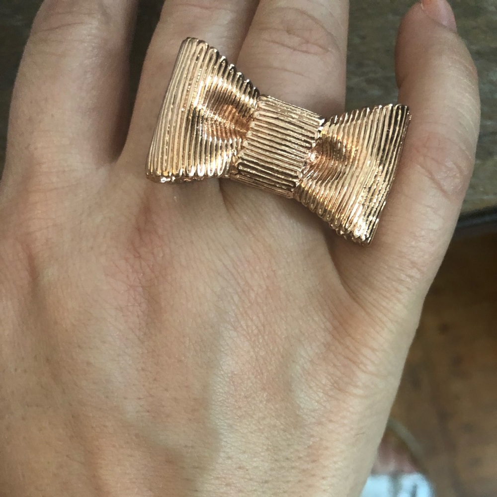 Kate Spade Rose Gold Bow Ring Size 7